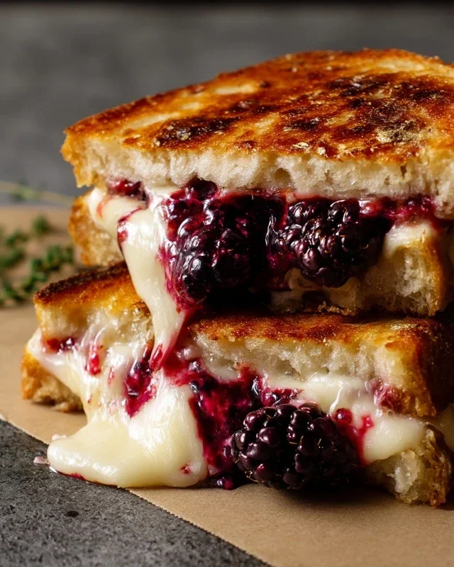 Blackberry Balsamic and Brie Grilled Cheese
