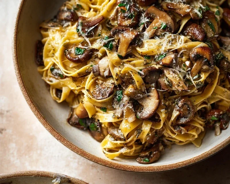 Garlic Mushroom Pasta