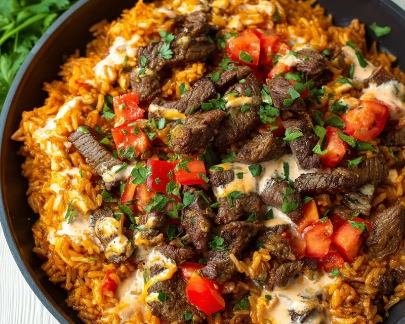 Steak Queso Rice A Flavorful Recipe