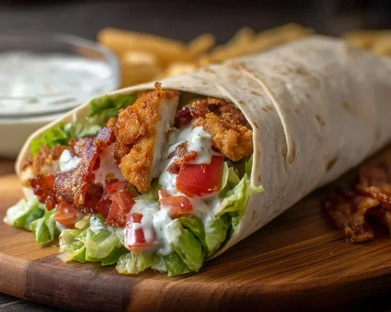 Crispy Chicken Beef Beef Bacon Ranch Wrap