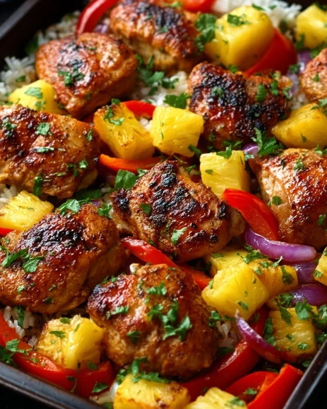 Hawaiian Chicken Sheet Pan