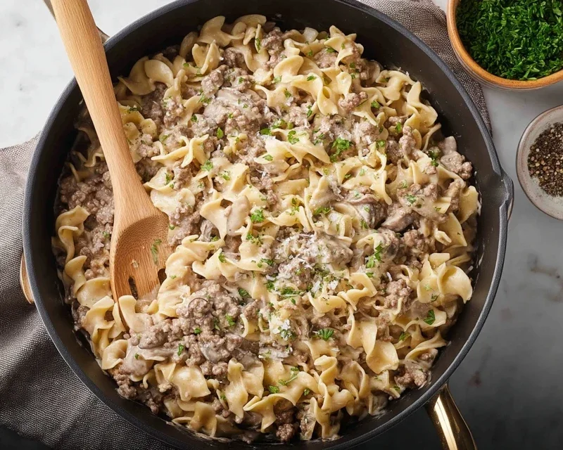 30-Minute Ground Beef Stroganoff