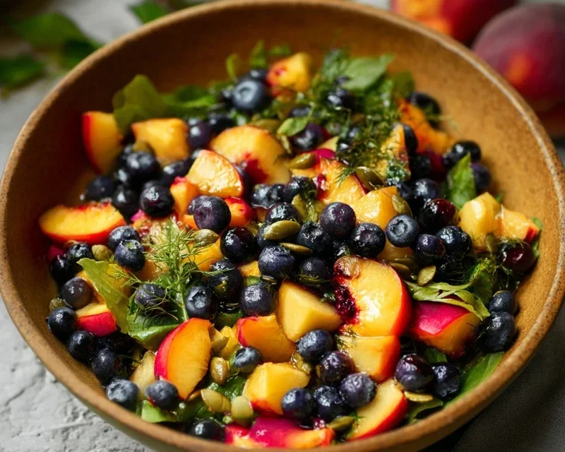 Summer Peach Blueberry Knon-non-non-alcoholic alternativeic non-alcoholic ale Salad