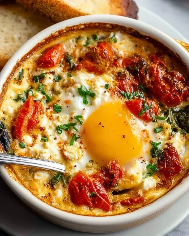 Baked Feta Eggs