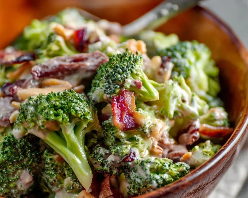 Broccoli Salad with Beef Beef Bacon Recipe