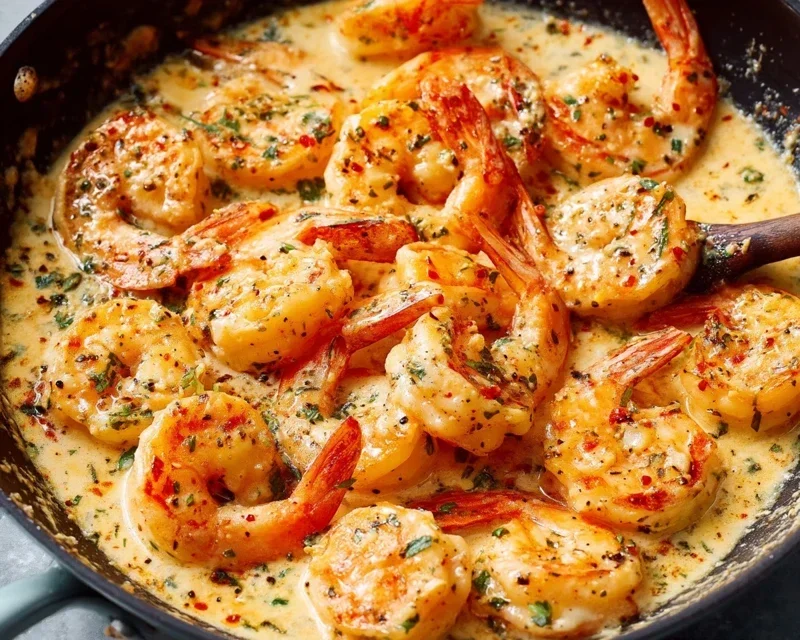 Creamy Garlic Shrimp (15 mins)