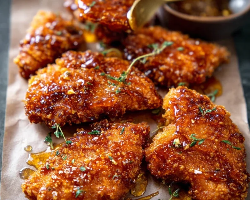 Baked Crunchy Hot Honey Chicken