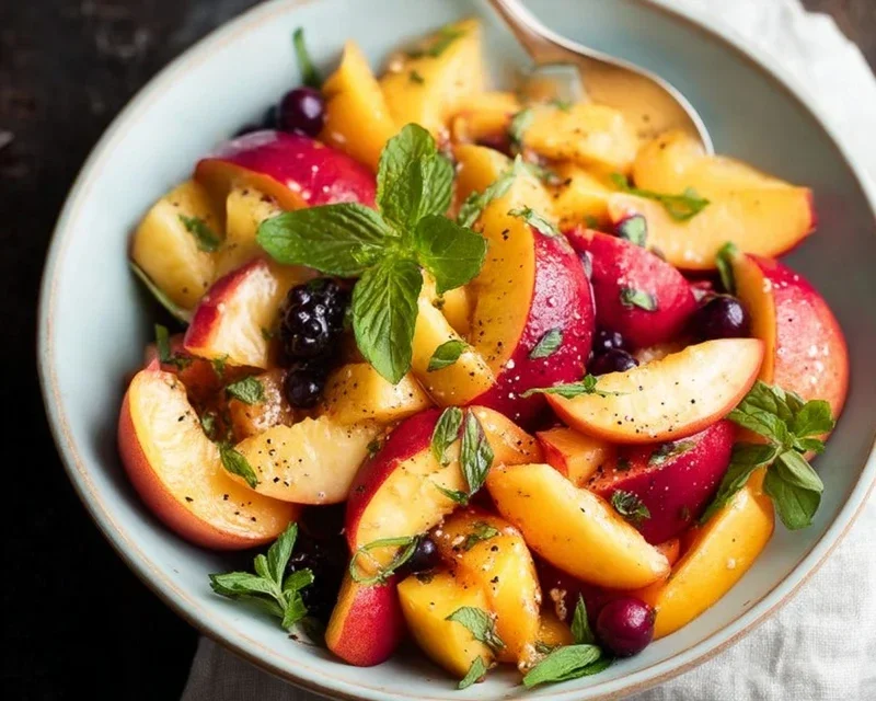 Summer Peach Fruit Salad