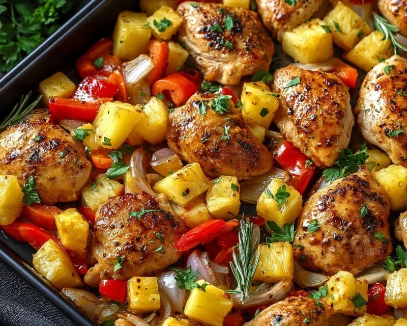 Hawaiian Chicken Sheet Pan
