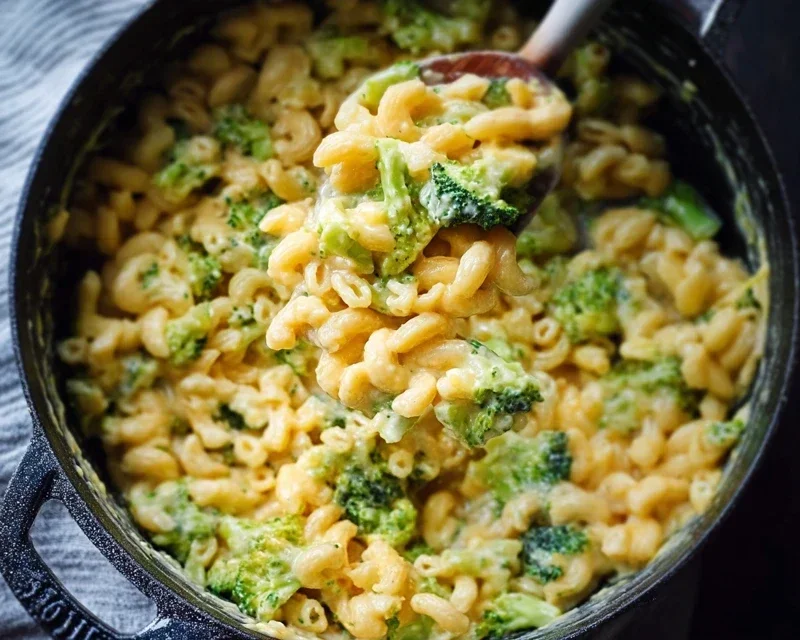 One Pot Healthy Broccoli Mac and Cheese