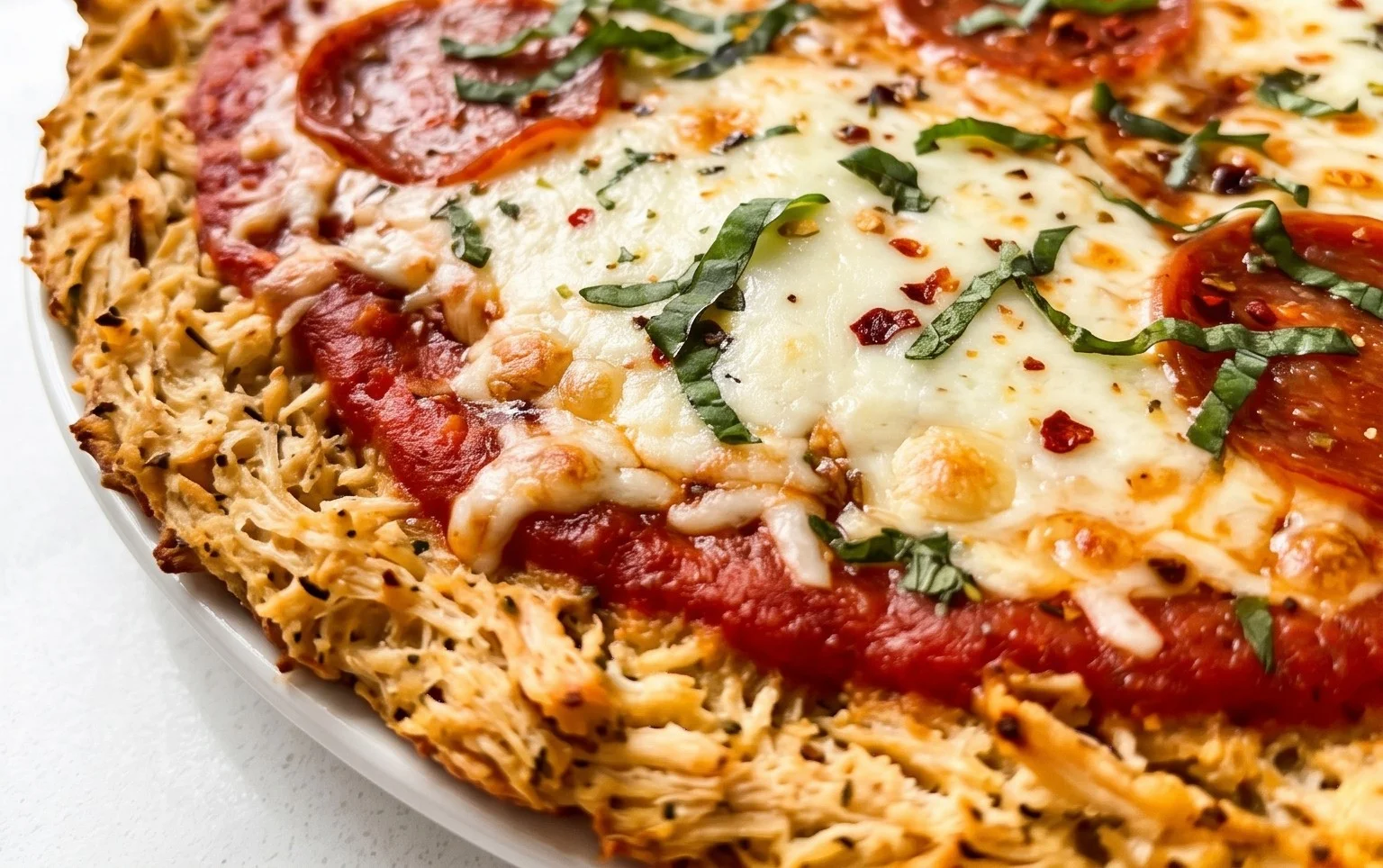 Chicken Crust Pizza (Low Carb + High Protein