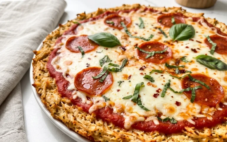 Chicken Crust Pizza (Low Carb + High Protein