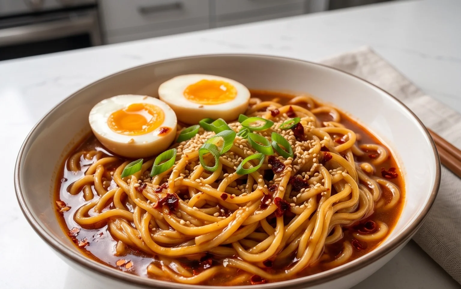 Easy Saucy Ramen Noodles