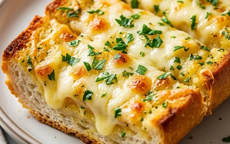 BEST CHEESY GARLIC BREAD RECIPE