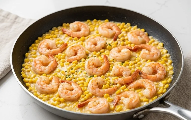 Shrimp and Creamed Corn (30 Minutes, One-Pan)