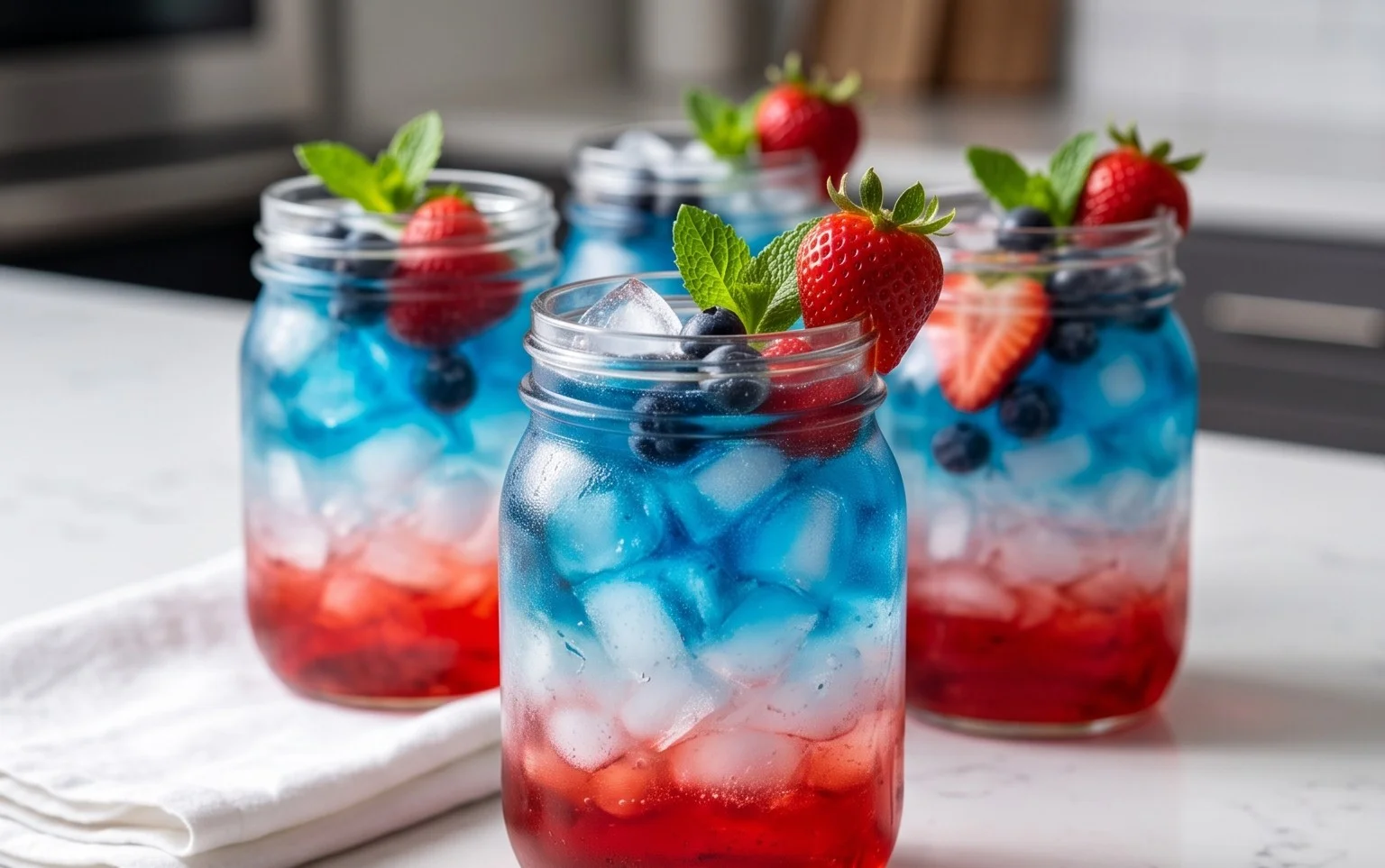July 4th Layered Drinks Recipe