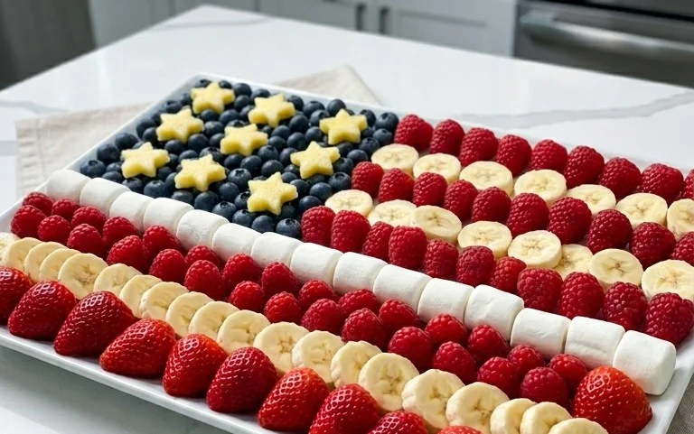 4th of July Fruit Platter Idea | How to Make an American Flag