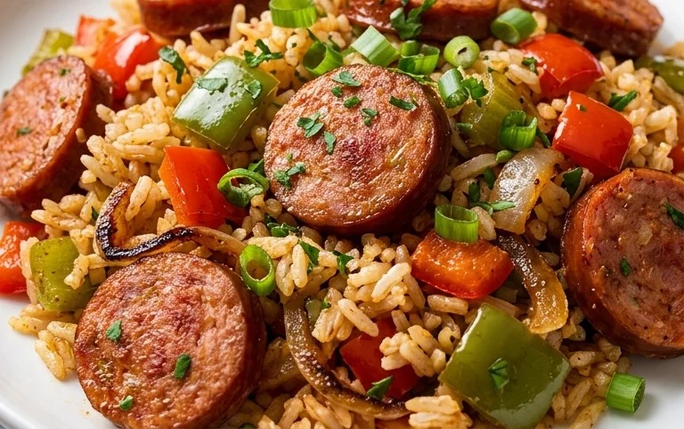 Cajun Sausage and Rice Skillet