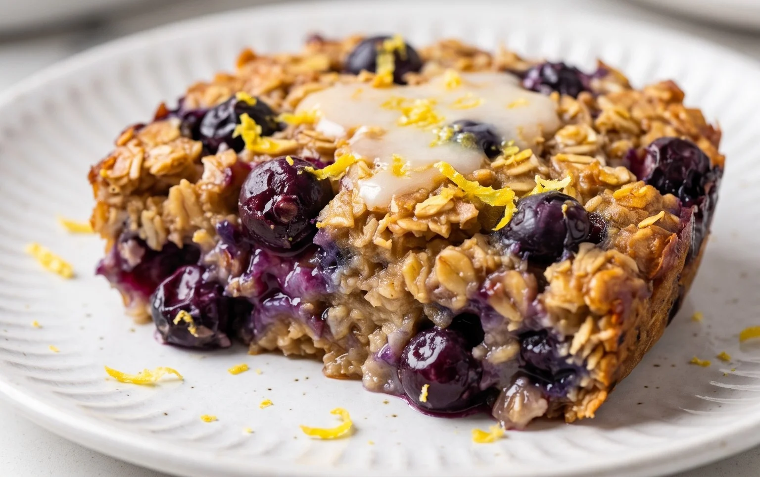 Lemon Blueberry Baked Oats