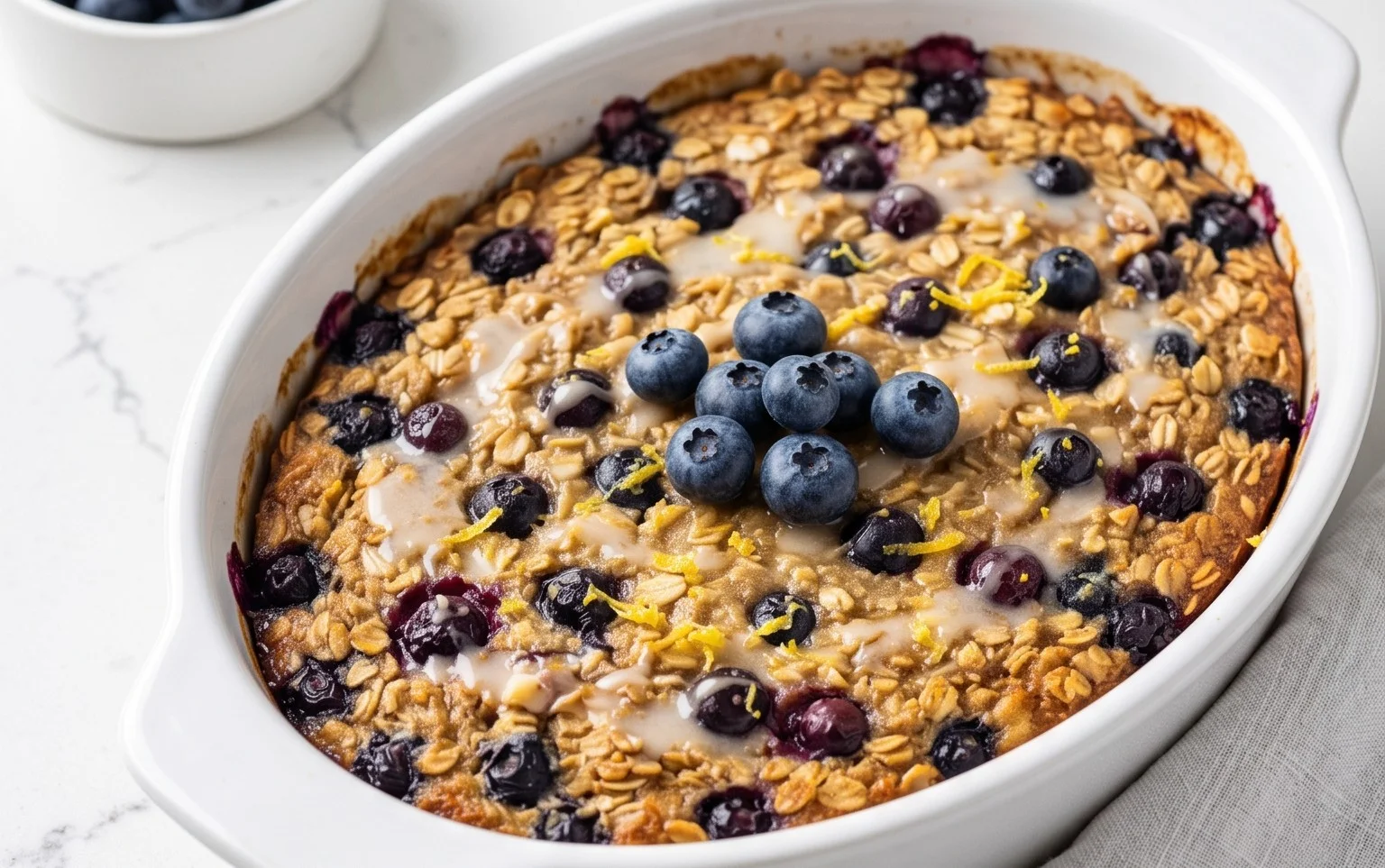 Lemon Blueberry Baked Oats
