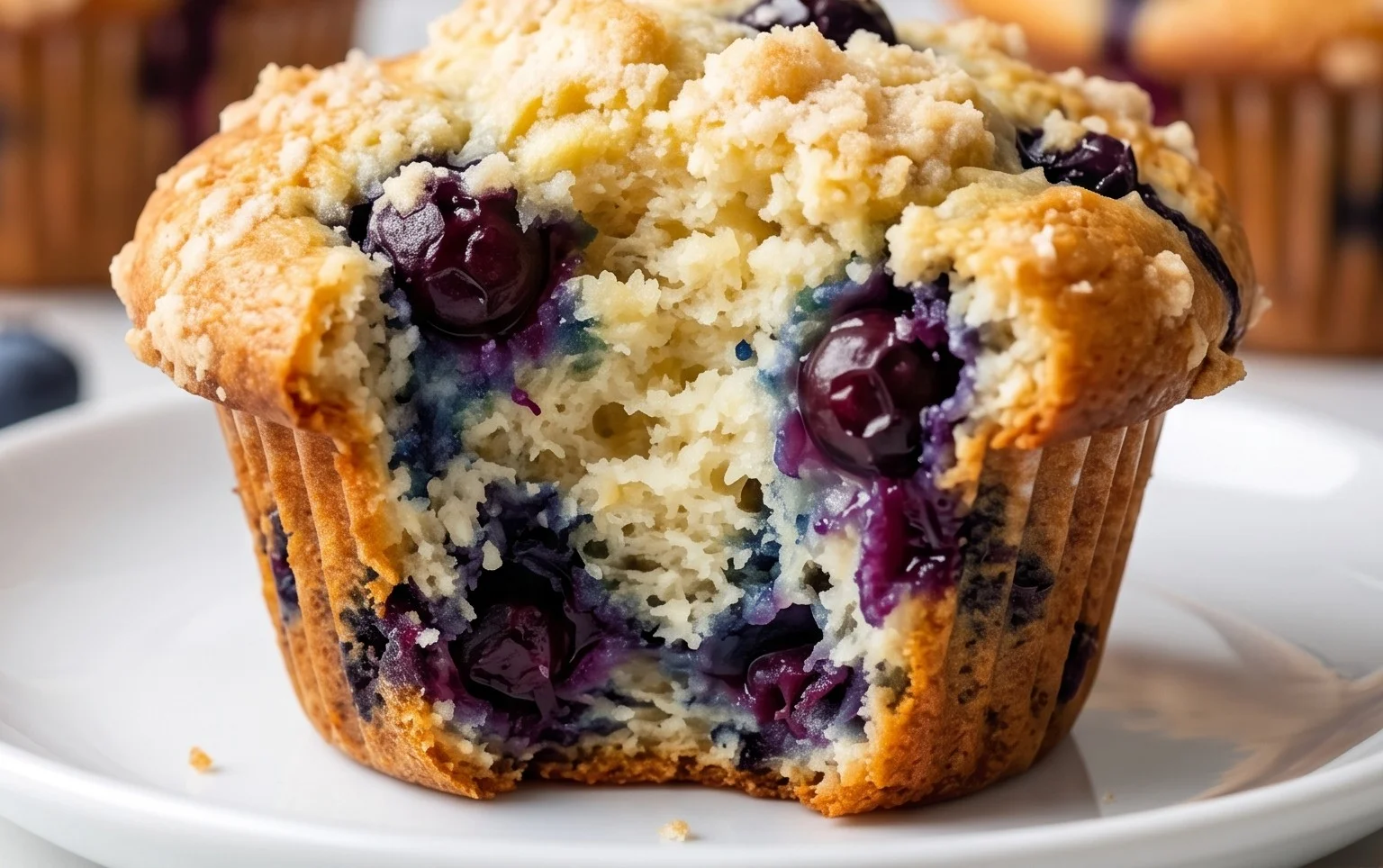 Sour Cream Blueberry Muffins