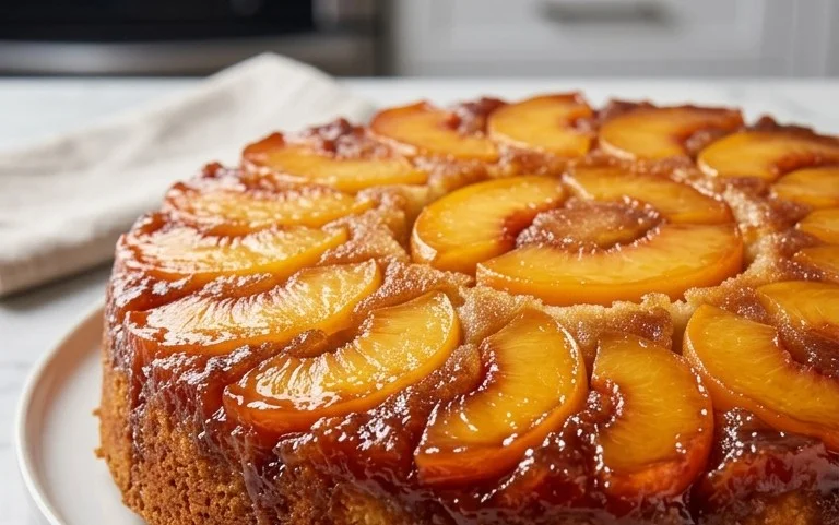 Peach Upside-Down Cake Recipe