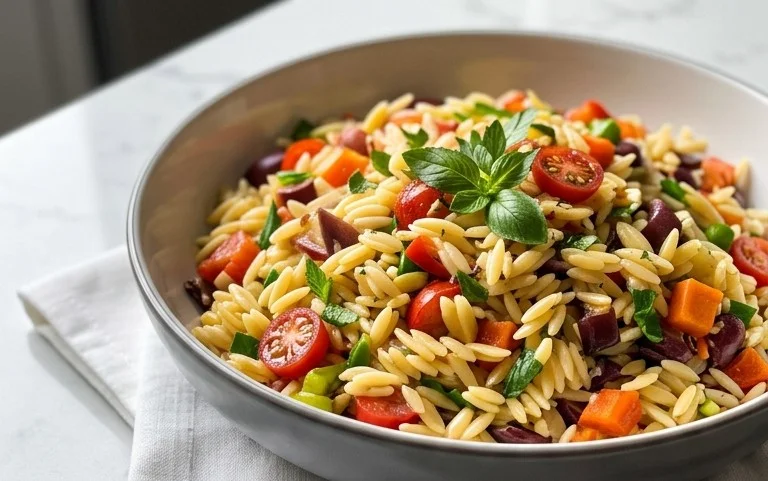 Rainbow Orzo Salad