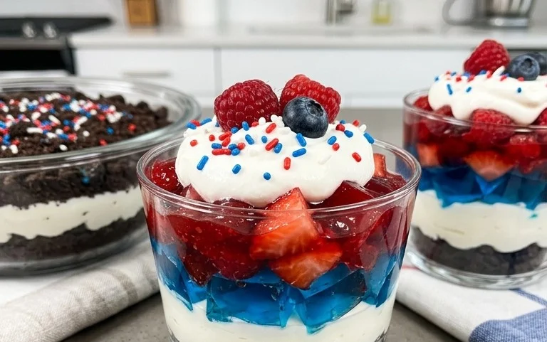 Red, White and Blue Dirt Cups
