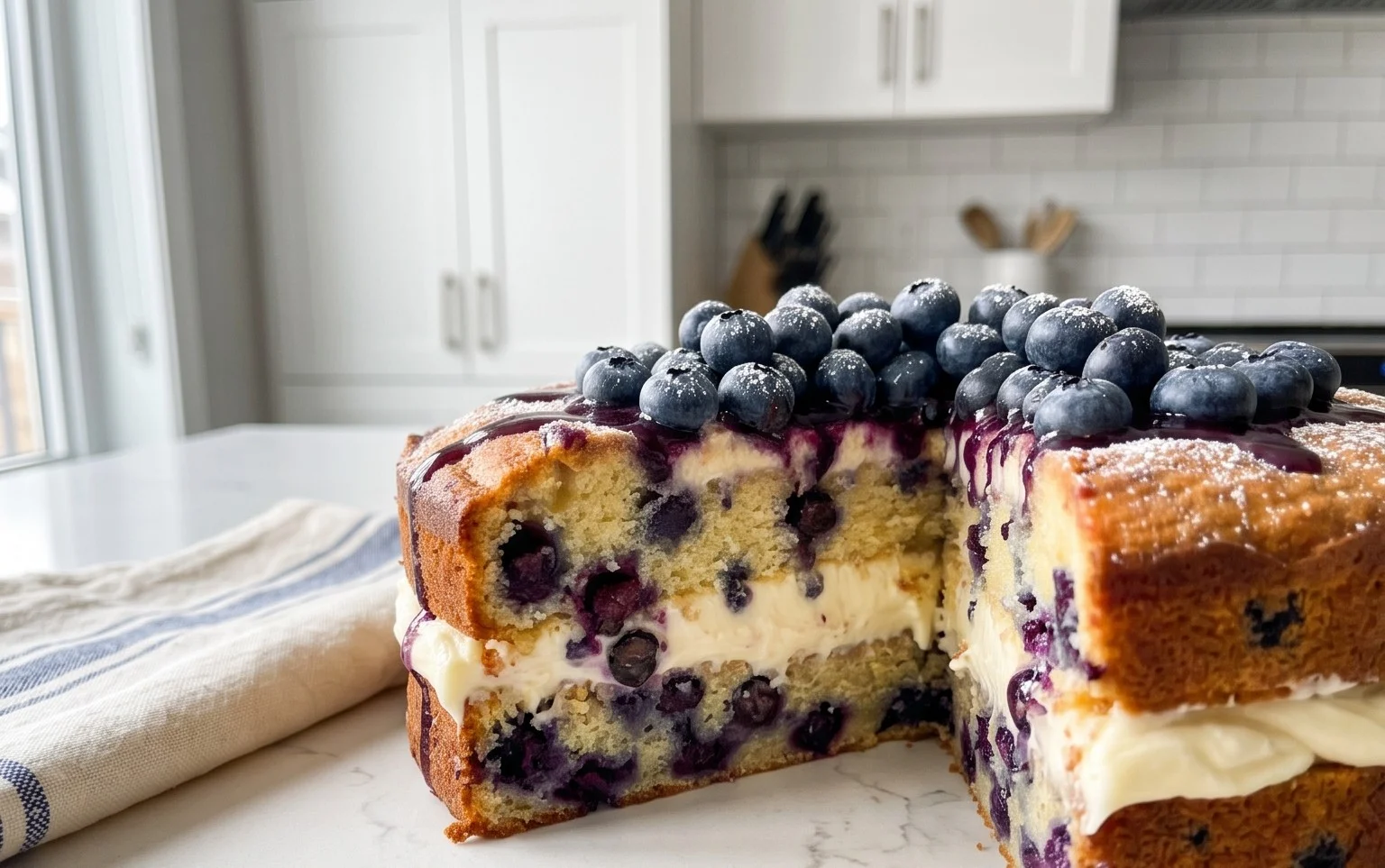 Nova Scotia Blueberry Cream Cake