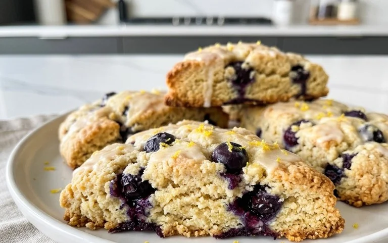 Almond Flour Lemon Blueberry Scones