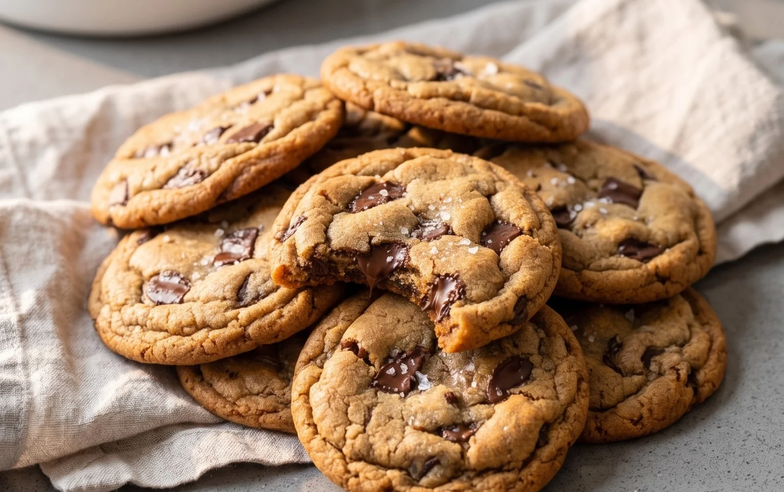 Crispy and Chewy Chocolate Chip Cookies