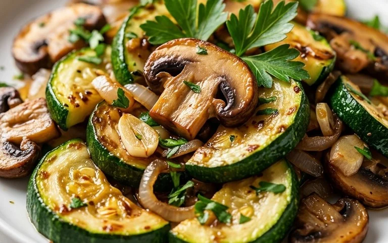 Skillet Zucchini and Mushrooms