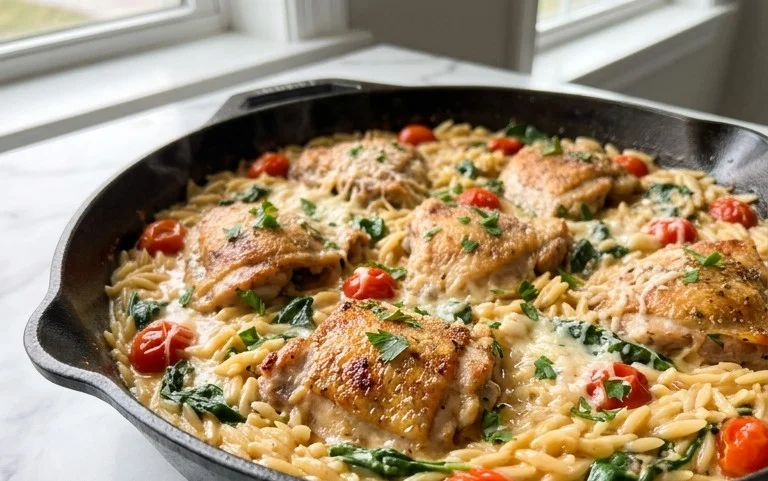 Chicken Orzo (30-Minutes, One-Pan)
