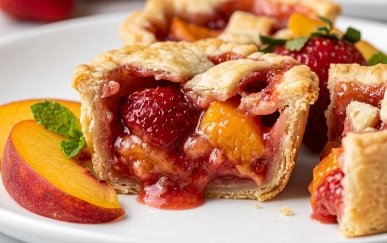 Strawberry Peach Pie Bites