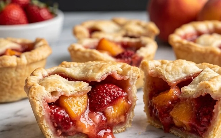 Strawberry Peach Pie Bites