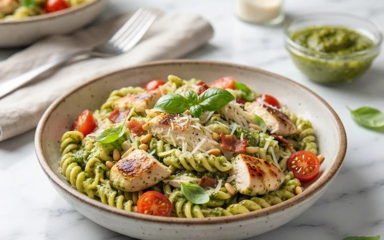 Creamy Chicken Pesto Pasta