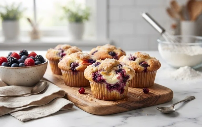 Berry Cream Cheese Muffins