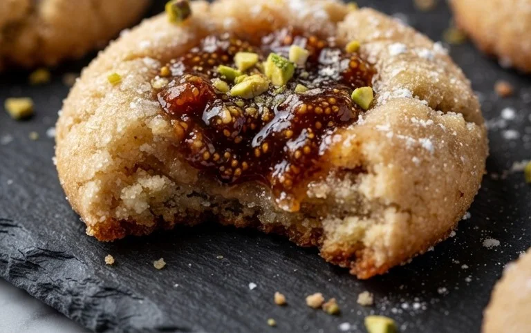 Cardamom Fig Thumbprint Cookies