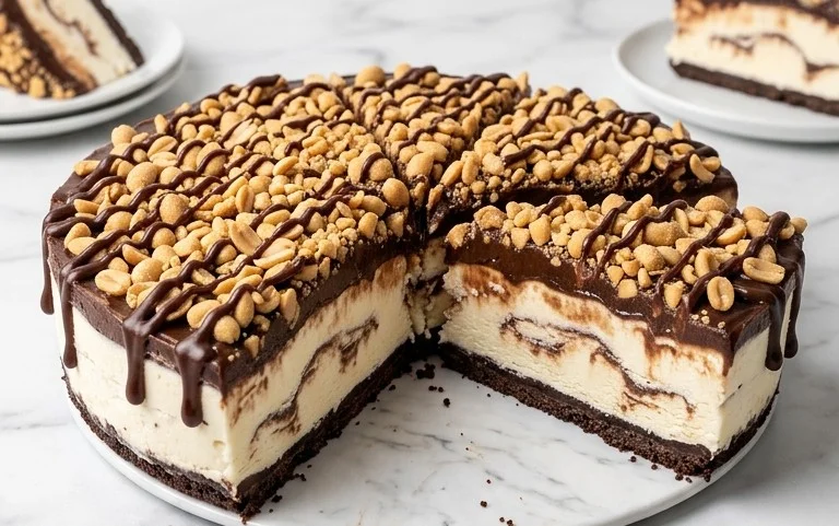Buster Bar Ice Cream Cake