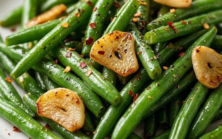 Sautéed Green Beans Recipe with Garlic