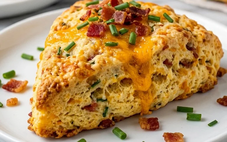 Beef Bacon Cheddar and Chive Scones
