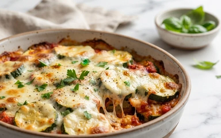 Three Cheese Zucchini Parmesan